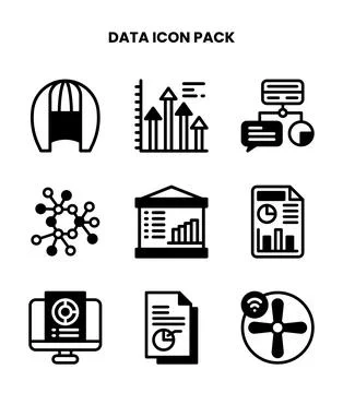 Data DuoTone Scalable Icons Pack Stock Illustration
