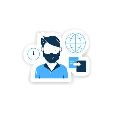 Data duplication sticker Stock Illustration
