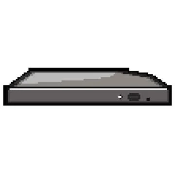 Data dvd drive pixel art vector illustration Stock-Illustration