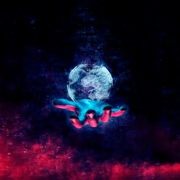 Data Earth hand Stock Illustration