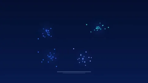 Data embeddings vector space clusters sapphire concept loop Stock Footage 342615660