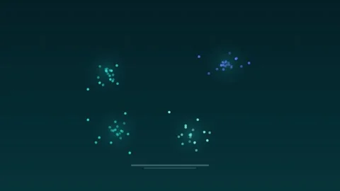 Data embeddings vector space clusters turquoise concept loop 動画素材 342615671