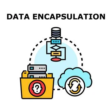 Data encapsulation concept for secure software development Stock Illustration