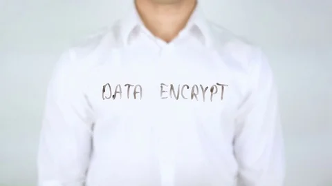 Data Encrypt, Man Writing on Glass Stock Footage