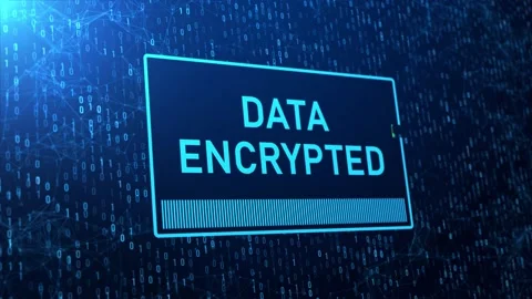 Data Encrypted message over computer hacking screen glitch background Stock Footage 196933071