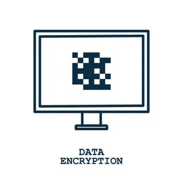 Data encryption concept Illustrazione stock