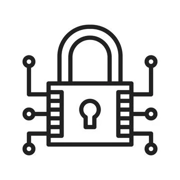 Data Encryption Icon Image. Illustrazione stock
