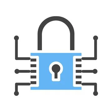 Data Encryption Icon Image. Illustrazione stock