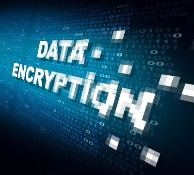 Data encryption Illustrazione stock