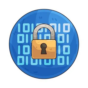 Data Encryption illustration Stock Illustration