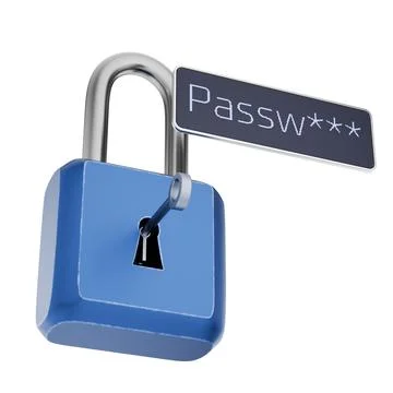 Data encryption. Password strength. Padlock and key. Data protection concep.. Illustrazione stock