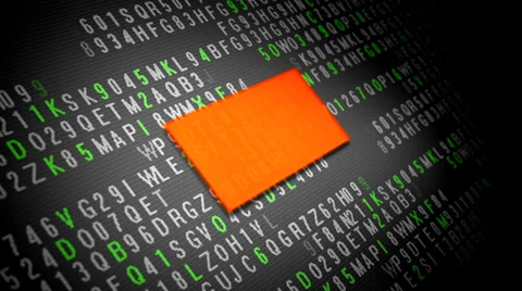 Data encryption process on tablet screen Stock Footage 39033305