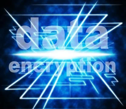 Data encryption representing protect bytes and password Illustrazione stock
