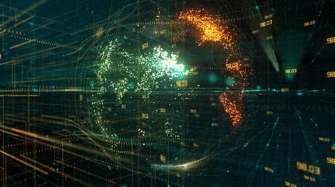 Data encryption for safe secure global cloud computing information technology Stock Illustration