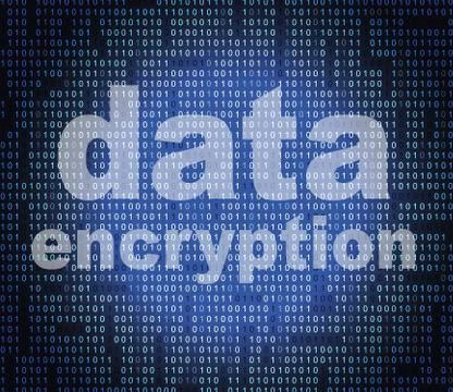 Data encryption showing code cipher and fact Stock Illustration