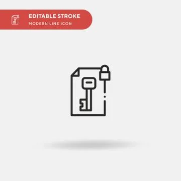 Data Encryption Simple vector icon. Illustration symbol design template for w Stock Illustration