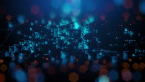 Data encryption smart contracts digital transactions global economy Video stock 302332042