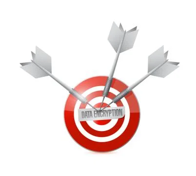Data encryption target illustration design Stock Illustration
