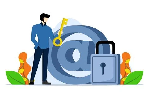 Data encryption technology concept Stock Illustration
