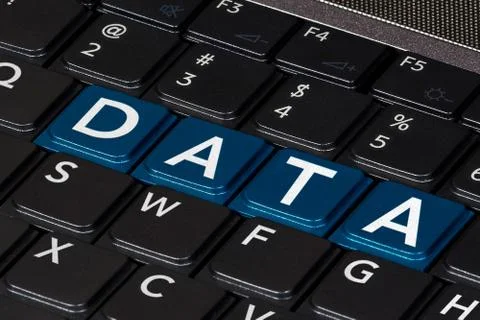 Data engineering concept image. Computer keyboard with the letters DATA close Stock-Fotos