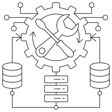 Data Engineering icon Stock Illustration