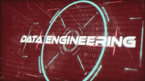 Data Engineering Intelligence Words In Techno Sci Fi Stock Footage 346554285
