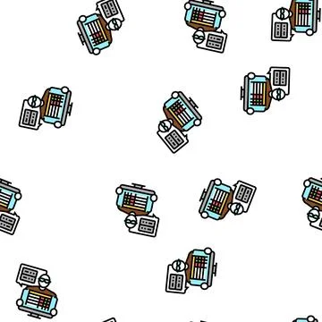 Data entry clerk vector seamless pattern 库存插图