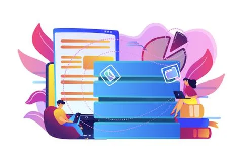 Data entry concept vector illustration. Stock Illustration
