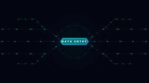 Data entry digital interface hud with glowing network lines and futuristic .. Stock Footage 344855464