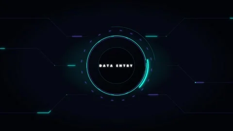 Data entry hud interface animation: digital technology background, for busi.. Stock Footage 344855463