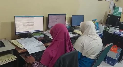 Data entry in the office Stock Footage 239559724