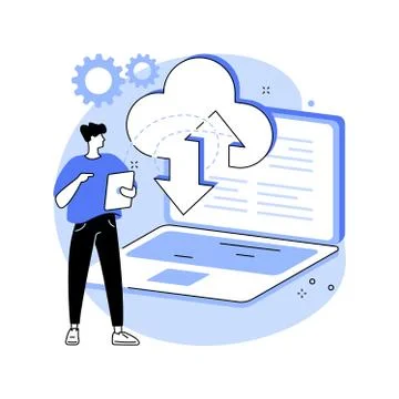 Data entry services abstract concept vector illustration. Stock Illustration