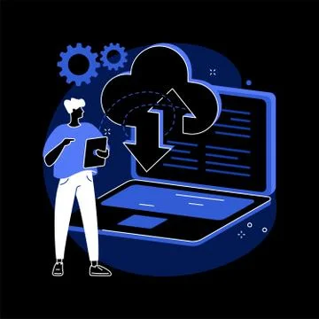 Data entry services abstract concept vector illustration. Stock Illustration