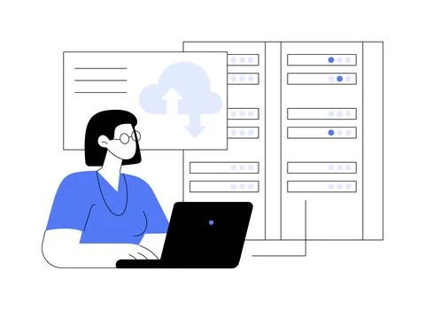 Data entry services abstract concept vector illustration. Stock Illustration