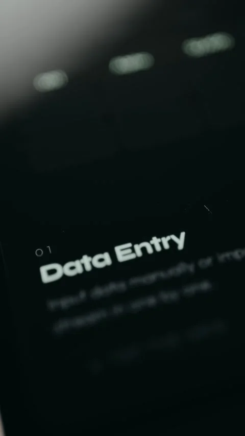 Data Entry. User taps a cell and numbers appear one by one Stock Footage 331594050
