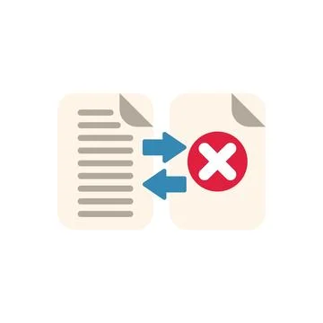 Data erasing moving to trash file removing deleting files from computer folde Stock Illustration