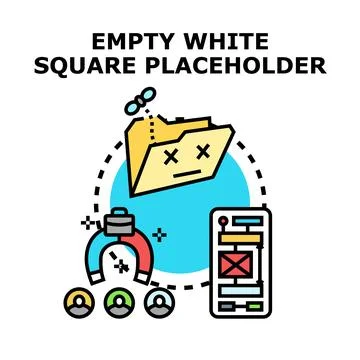 Data error placeholder concept with deleted folder and mobile interface Ilustração Stock