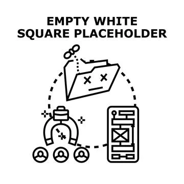 Data error placeholder concept with deleted folder and mobile interface Stock Illustration