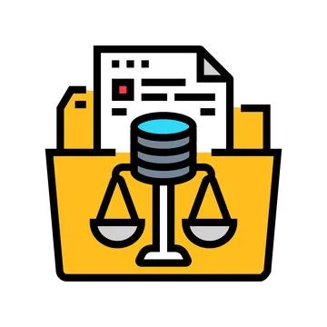 Data ethics ethical ai color icon vector illustration Stock Illustration
