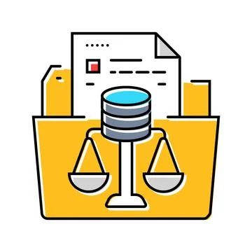 Data ethics ethical ai color icon vector illustration Stock Illustration