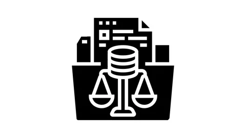 Data ethics ethical ai glyph icon animation Stock Footage 326143405