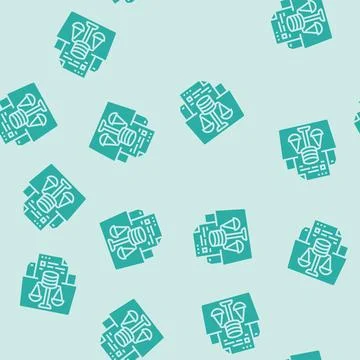 Data ethics ethical ai glyph seamless pattern Stock Illustration