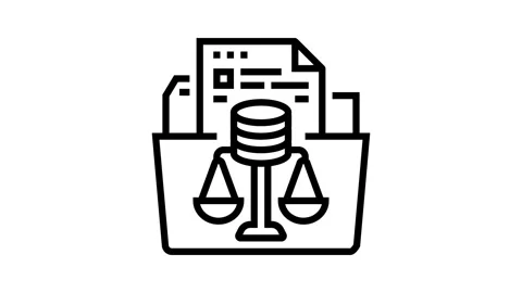 Data ethics ethical ai line icon animation Stock Footage 326124182