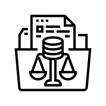 Data ethics ethical ai line icon vector illustration Stock Illustration