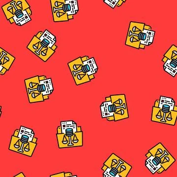 Data ethics ethical ai vector seamless pattern Stock Illustration