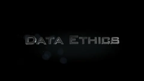Data Ethics title metal text on black alpha channel background Stock Footage 296265833