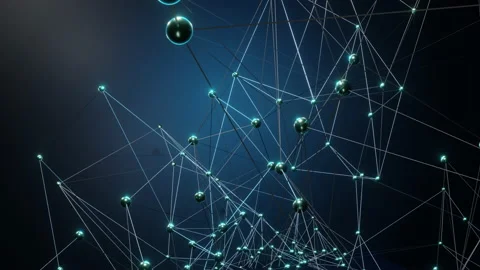 Data evolution of network nodes in the cloud Stock Footage 137531760