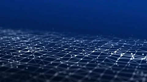Data exchange. 3D mesh with connecting points and lines. technology background Stock Footage 197066353