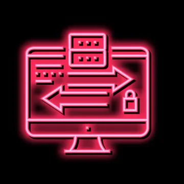 Data exchange between servers color icon vector illustration イラスト素材