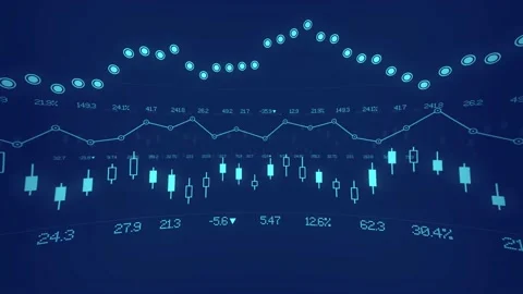 Data exchange graph economy background Stock Footage 201015300